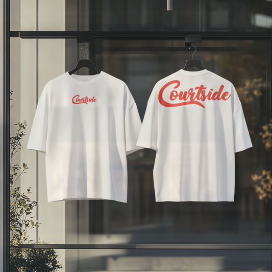 Courtside Classic Oversized Tee – Double Signature Drop